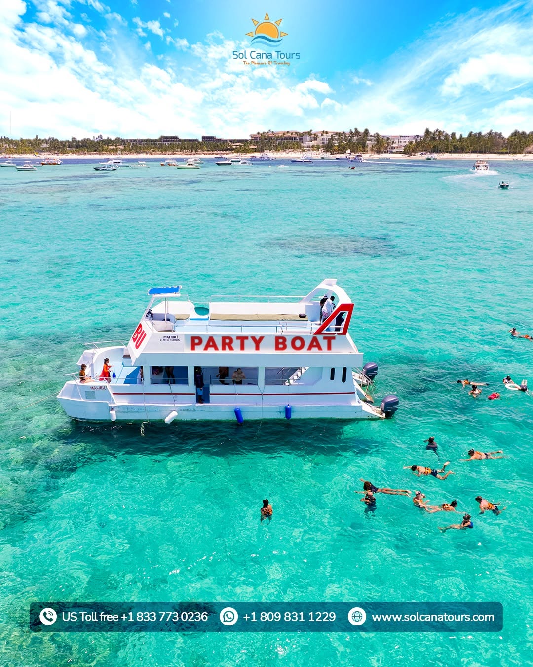 Catamarã festa barco Punta Cana